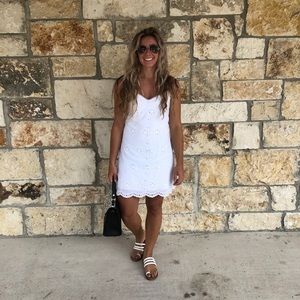 Francesca’s Size Small White Eyelet Dress Size Small